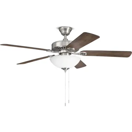 Harbor Breeze 52-IN 5-Blade Dual Mount Brushed Nickel Ceiling Fan with LED Light Kit Harbor Breeze 52-IN 5-Blade Dual Mount Brushed Nickel Ceiling Fan with LED Light Kit