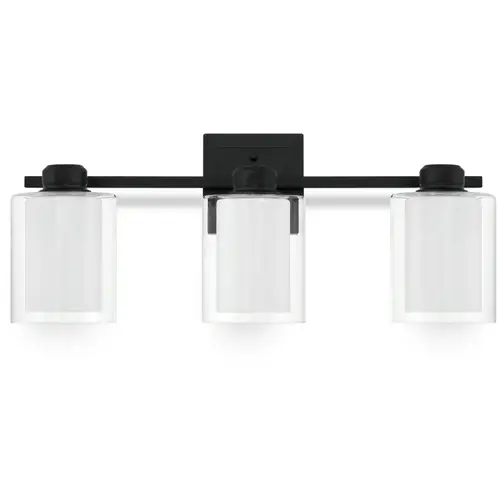Project Source 25-in 3 Light Matte Black Modern/contemporary Bathroom Vanity light bar Project Source 25-in 3 Light Matte Black Modern/contemporary Bathroom Vanity light bar