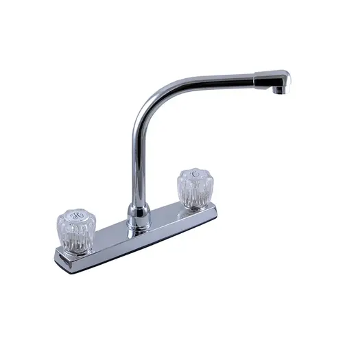 Dominion Chrome High-Rise Spout Kitchen Faucet with Spray Dominion Chrome High-Rise Spout Kitchen Faucet with Spray