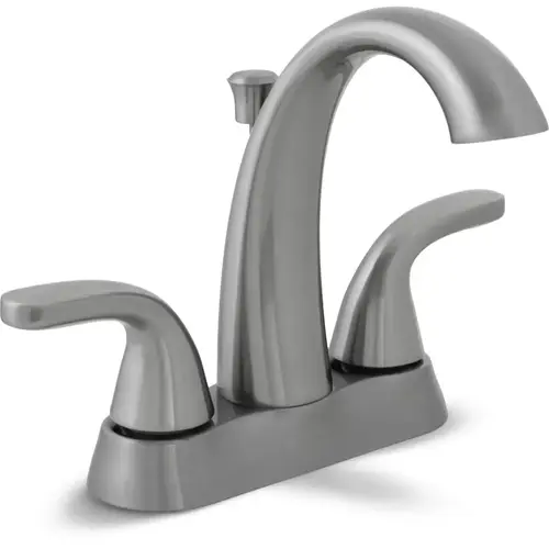 Earth Luxe 2-Handle High-Arc Lavatory Faucet with 50/50 Pop-Up, Brushed Nickel Earth Luxe 2-Handle High-Arc Lavatory Faucet with 50/50 Pop-Up, Brushed Nickel
