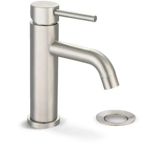 Minimalist Single Handle Lavatory Faucet, Brushed Nickel Minimalist Single Handle Lavatory Faucet, Brushed Nickel