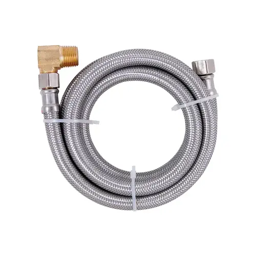 60" Stainless Steel Dishwasher Supply Line with Elbow 60" Stainless Steel Dishwasher Supply Line with Elbow