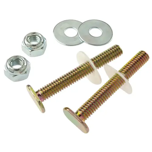 Brass Plated 5/16" x 2-1/4" Bowl-To-Floor Bolts Brass Plated 5/16" x 2-1/4" Bowl-To-Floor Bolts