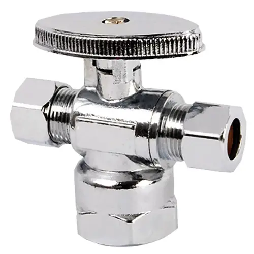 Dual Angle Valve 1/2" FIP x 3/8" x 3/8" Comp Dual Angle Valve 1/2" FIP x 3/8" x 3/8" Comp
