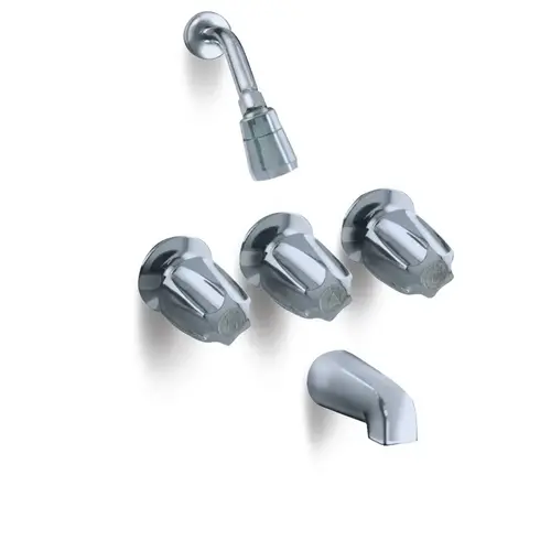 Dominion 3-Handle Chrome Tub/Shower Faucet Set Dominion 3-Handle Chrome Tub/Shower Faucet Set