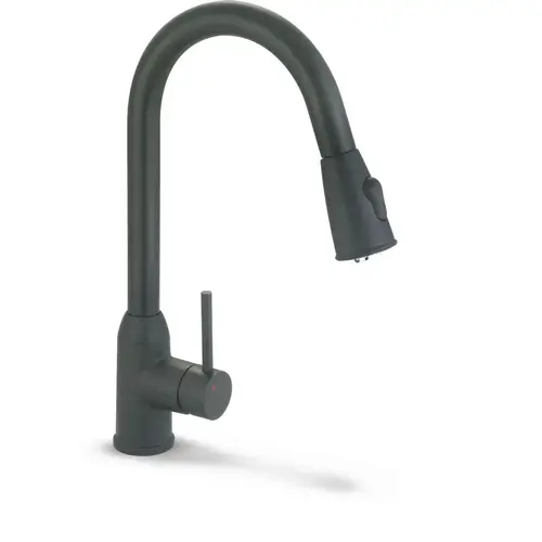 Minimalist Single Handle Pull-Down Kitchen Faucet, Matte Black Minimalist Single Handle Pull-Down Kitchen Faucet, Matte Black