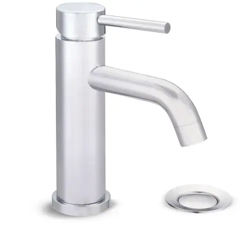 Minimalist Single Handle Lavatory Faucet, Chrome Minimalist Handle Minimalist Single Handle Lavatory Faucet, Chrome Minimalist Handle