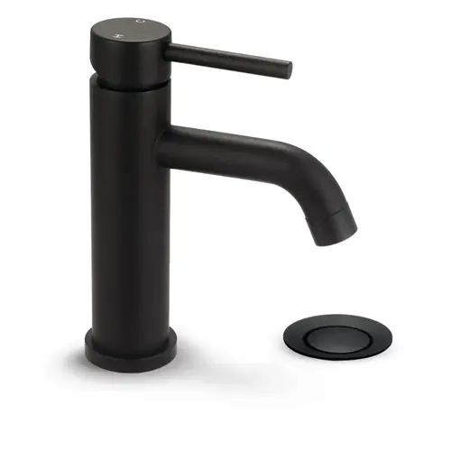 Minimalist Single Handle Lavatory Faucet, Matte Black Minimalist Handle Minimalist Single Handle Lavatory Faucet, Matte Black Minimalist Handle