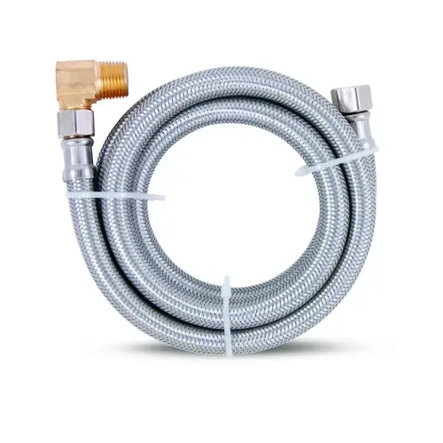 48" Stainless Steel Dishwasher Supply Line with Elbow 48" Stainless Steel Dishwasher Supply Line with Elbow
