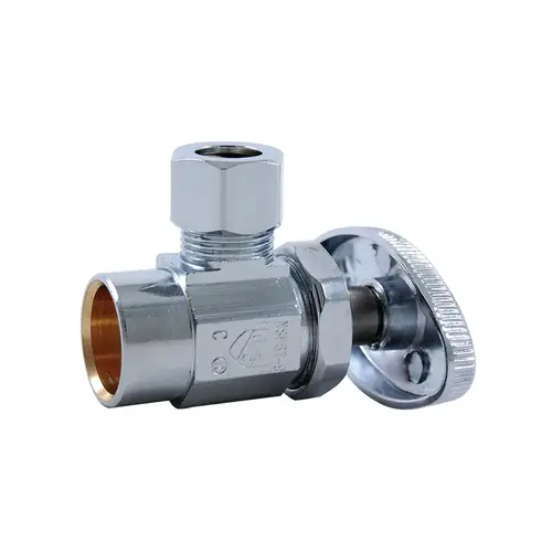 1/4 Turn Angle Stop 1/2" Sweat x 3/8" Comp 1/4 Turn Angle Stop 1/2" Sweat x 3/8" Comp