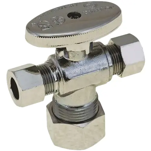 1/4 Turn Dual Angle Valve 5/8" O.D Comp x 3/8" x 3/8" Comp 1/4 Turn Dual Angle Valve 5/8" O.D Comp x 3/8" x 3/8" Comp