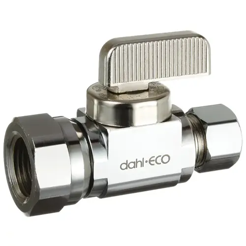 Dahl 1/4 Turn Straight Stop 1/2" FIP x 3/8" Comp Dahl 1/4 Turn Straight Stop 1/2" FIP x 3/8" Comp