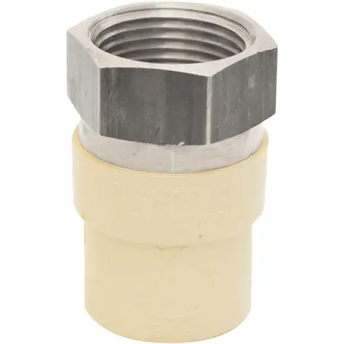 CPVC/Stainless Steel Female Adapter 3/4" Slip x 3/4" FIP CPVC/Stainless Steel Female Adapter 3/4" Slip x 3/4" FIP