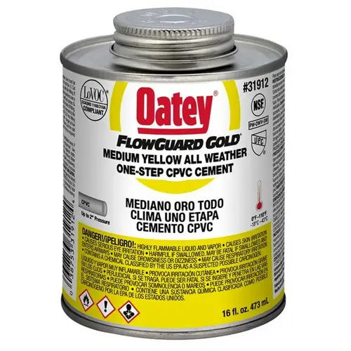 All Weather Yellow Cement Solvent 8 Oz All Weather Yellow Cement Solvent 8 Oz