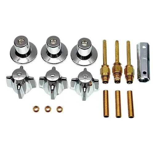 3-Handle T/S Repair Trim Kit for Central Brass, Chrome 3-Handle T/S Repair Trim Kit for Central Brass, Chrome