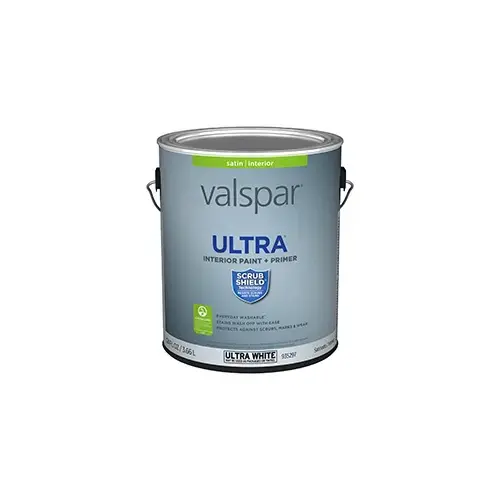 Valspar Ultra Interior Paint Satin Ultra White/Base A One Gallon 2003-8A Valspar Ultra Interior Paint Satin Ultra White/Base A One Gallon 2003-8A