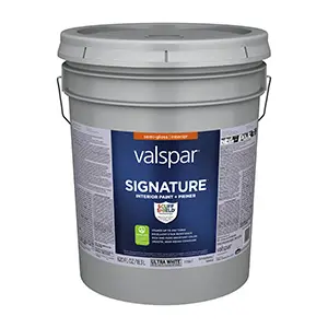 Valspar Signature Interior Paint Semi-Gloss Ultra White/Base A Five Gallons HGSW4074 811051HGSW4074