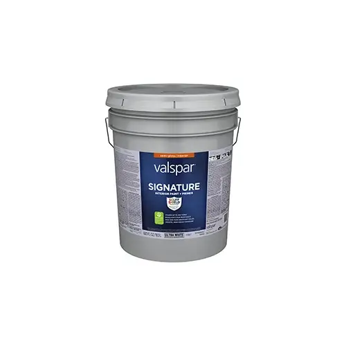 Valspar Signature Interior Paint Semi-Gloss Ultra White/Base A Five Gallons 2001-6B Valspar Signature Interior Paint Semi-Gloss Ultra White/Base A Five Gallons 2001-6B