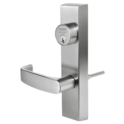 Fail Secure Trim, Power Off Locks Lever, Key Retracts Latch, Conventional Rim Cylinder, LA Keyway, 24V, RHR, L Lever, Satin Chrome Fail Secure Trim, Power Off Locks Lever, Key Retracts Latch, Conventional Rim Cylinder, LA Keyway, 24V, RHR, L Lever, Satin Chrome