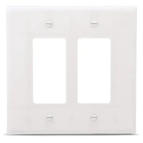 Eaton 2-Gang Jumbo White Thermoplastic Decorator Wall Plate, Pack of 30 Eaton 2-Gang Jumbo White Thermoplastic Decorator Wall Plate, Pack of 30