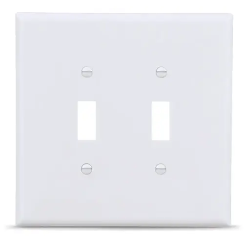 Eaton 2-Gang Jumbo White Thermoplastic Toggle Wall Plate, Pack of 20 Eaton 2-Gang Jumbo White Thermoplastic Toggle Wall Plate, Pack of 20
