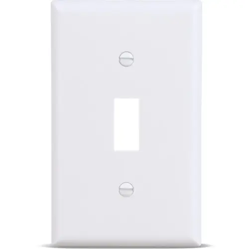 Eaton 1-Gang Standard-Size White Thermoplastic Toggle Wall Plate, Pack of 10 Eaton 1-Gang Standard-Size White Thermoplastic Toggle Wall Plate, Pack of 10