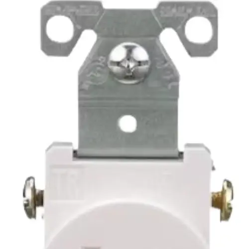Eaton 20A 125V Tamper-Resistant White Single Round Outlet Eaton 20A 125V Tamper-Resistant White Single Round Outlet