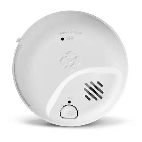 BRK Hardwired Interconnectable Combination Smoke/CO Alarm with 10-Year Locked Lithium Battery Back-Up BRK Hardwired Interconnectable Combination Smoke/CO Alarm with 10-Year Locked Lithium Battery Back-Up