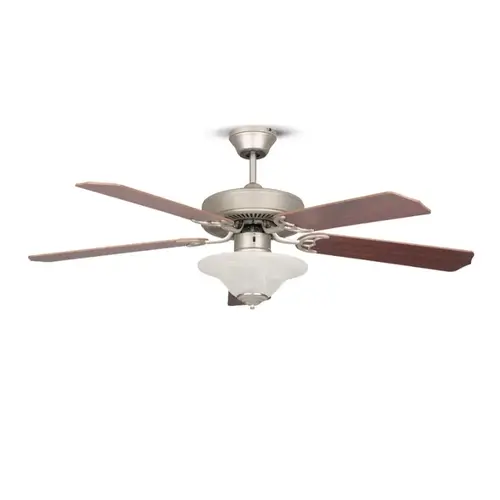 52" 5-Blade Dual Mount Fan with LED Light Kit Satin Nickel 52" 5-Blade Dual Mount Fan with LED Light Kit Satin Nickel
