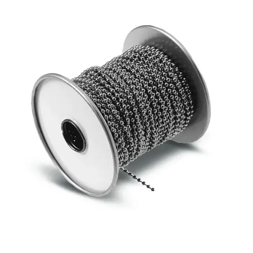 Beaded Chain 100 Ft Roll Brushed Nickel Beaded Chain 100 Ft Roll Brushed Nickel