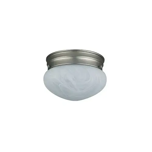 Mushroom Ceiling Fixture 2-Bulb Satin Nickel Mushroom Ceiling Fixture 2-Bulb Satin Nickel