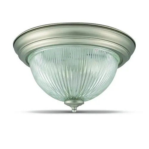 13" Ceiling Dome Fixture 2-Bulb Satin Nickel 13" Ceiling Dome Fixture 2-Bulb Satin Nickel