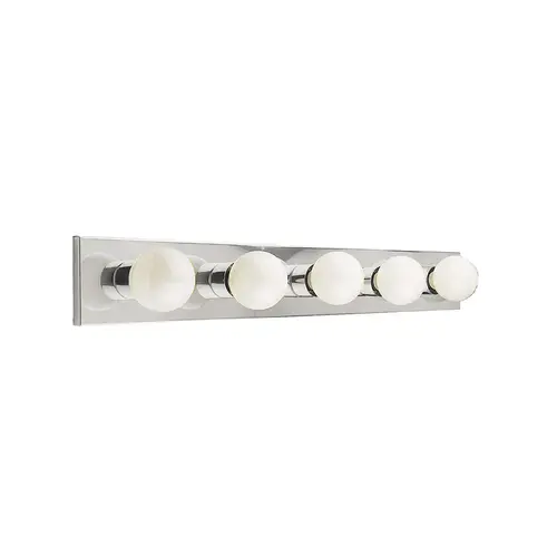 30" 5-Light Chrome Vanity Strip 30" 5-Light Chrome Vanity Strip