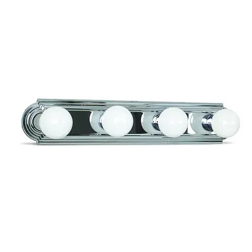 24" 4-Light Chrome Tiered Vanity Strip 24" 4-Light Chrome Tiered Vanity Strip