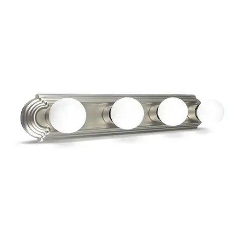 24" 4-Light Satin Nickel Tiered Vanity Strip 24" 4-Light Satin Nickel Tiered Vanity Strip