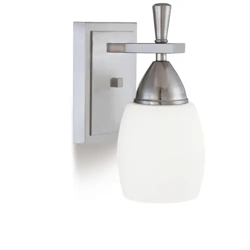 Bristol 1-Light Wall Fixture Bright Satin Nickel Bristol 1-Light Wall Fixture Bright Satin Nickel