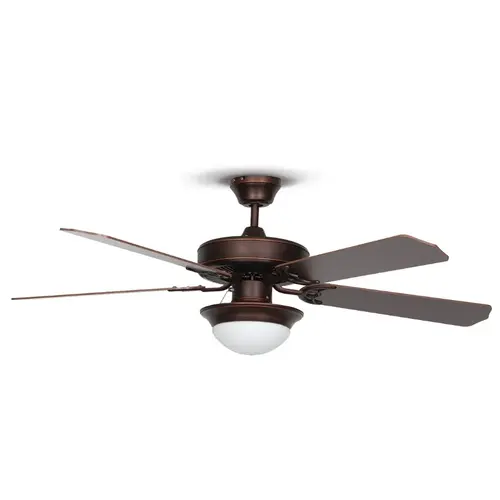 52" 5-Blade Fan with Bowl Bronze 52" 5-Blade Fan with Bowl Bronze