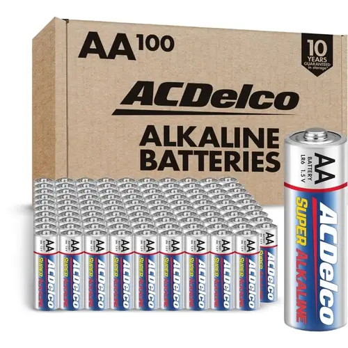 ACDelco Alkaline AA Battery, Pack of 100 ACDelco Alkaline AA Battery, Pack of 100