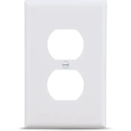 Eaton 1-Gang Midsize White Polycarbonate Duplex Wall Plate, Pack of 10 Eaton 1-Gang Midsize White Polycarbonate Duplex Wall Plate, Pack of 10