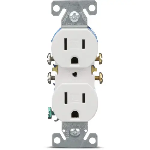 Eaton 15A 125V Tamper-Resistant White Duplex Outlet, Pack of 10 Eaton 15A 125V Tamper-Resistant White Duplex Outlet, Pack of 10