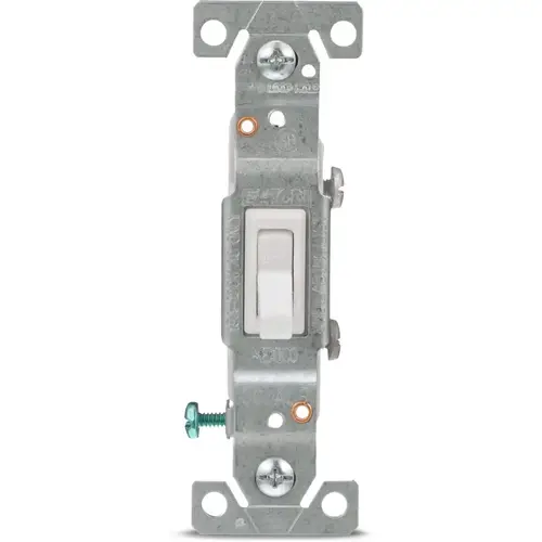 Eaton 15A 120V CO/ALR Single-Pole Toggle Switch, White Eaton 15A 120V CO/ALR Single-Pole Toggle Switch, White