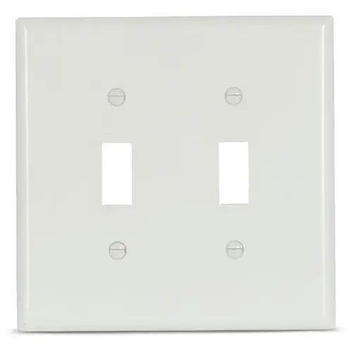 Eaton 2-Gang Midsize White Polycarbonate Toggle Wall Plate, Pack of 10 Eaton 2-Gang Midsize White Polycarbonate Toggle Wall Plate, Pack of 10