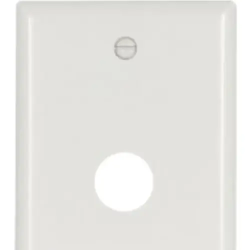 Eaton 1-Gang Standard-Size White Thermoplastic Coaxial Wall Plate, Pack of 25 Eaton 1-Gang Standard-Size White Thermoplastic Coaxial Wall Plate, Pack of 25