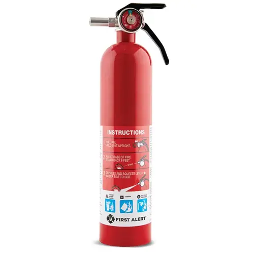 First Alert 2.5lb,1-A:10-B:C Fire Extinguisher, Rechargeable First Alert 2.5lb,1-A:10-B:C Fire Extinguisher, Rechargeable