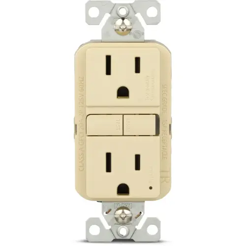 Eaton 15A 125V Tamper-Resistant Ivory Decorator GFCI Outlet Eaton 15A 125V Tamper-Resistant Ivory Decorator GFCI Outlet