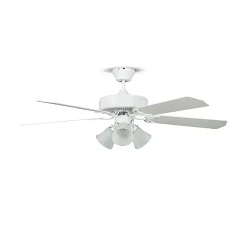 52" 5-Blade Dual Mount Fan with LED Light Kit White 52" 5-Blade Dual Mount Fan with LED Light Kit White
