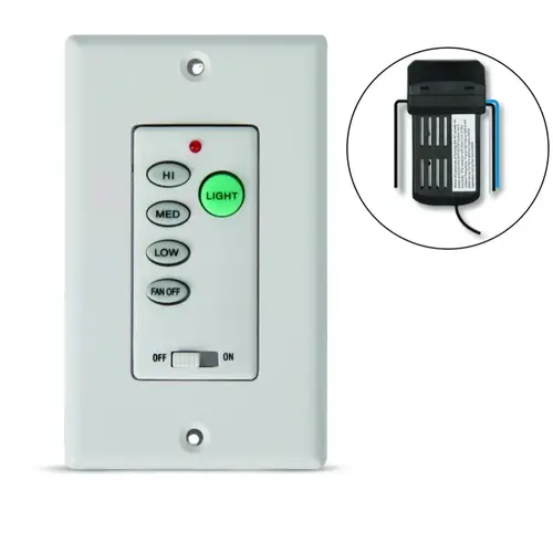 White Universal Ceiling Fan Wall Control Kit White Universal Ceiling Fan Wall Control Kit