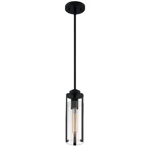 Marina 1-Light Stem Pendant Fixture Matte Black Marina 1-Light Stem Pendant Fixture Matte Black