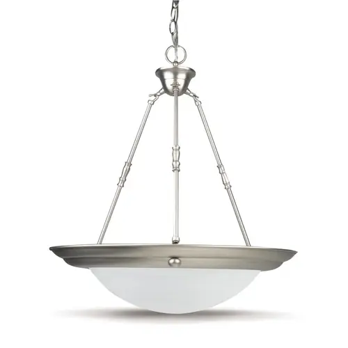 2-Light Bowl Pendant Fixture Satin Nickel 2-Light Bowl Pendant Fixture Satin Nickel