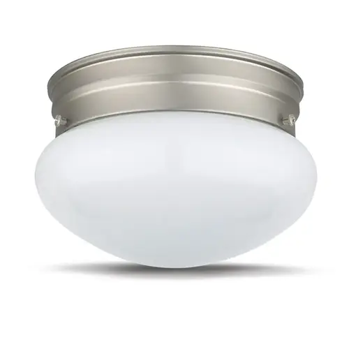 8" Mushroom Ceiling Fixture Satin Nickel 8" Mushroom Ceiling Fixture Satin Nickel